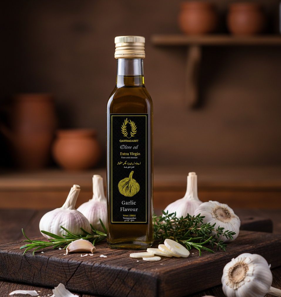 Extra Virgin Olive Oil – Garlic Flavor