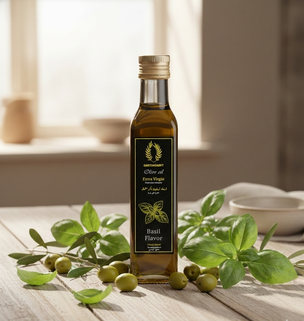 Extra Virgin Olive Oil – Basil Flavor
